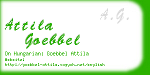 attila goebbel business card